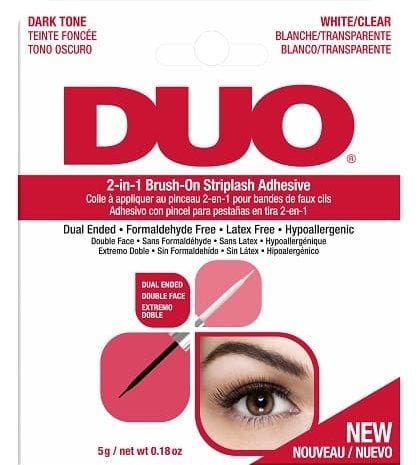 Duo 2-in-1 Clear and Dark Brush On Adhesive (5 gr.) (RED)