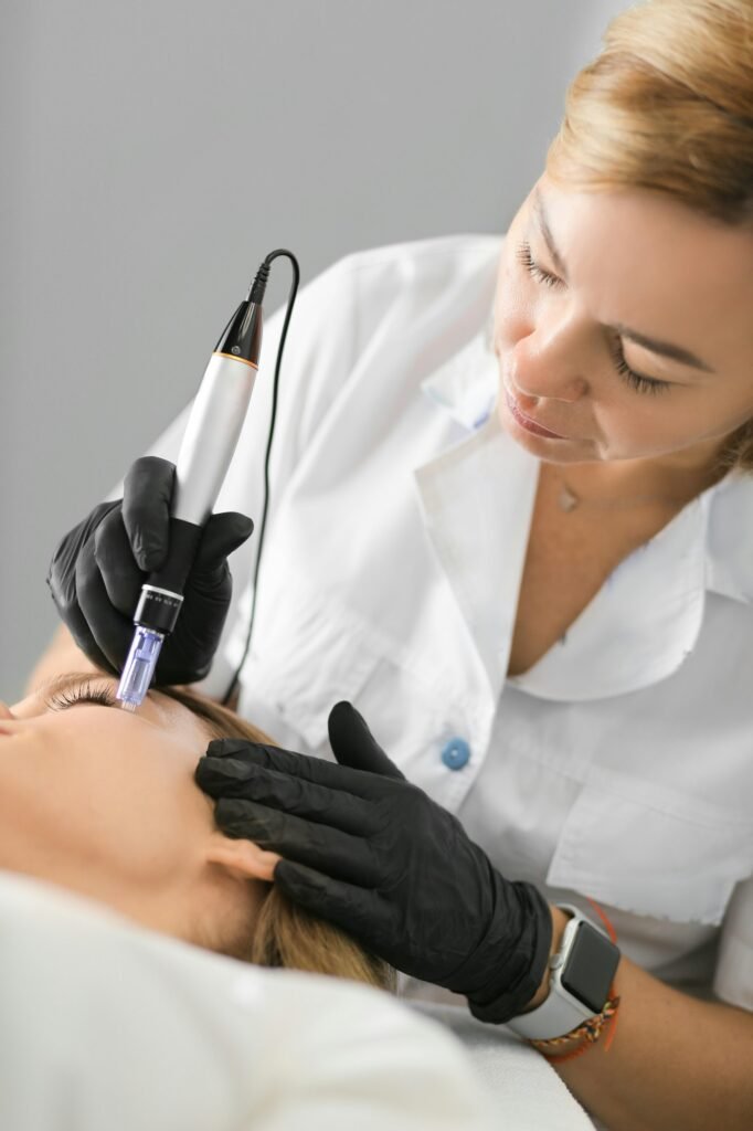 Facial mesotherapy with microneedles